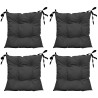 Zestaw 4 poduszek na krzesło ogrodowe Oxford grafit 50x50