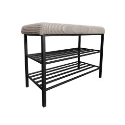 Szafka na buty POSO 2 – czarny stelaż, styl i wygoda