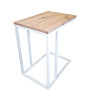 Stolik pomocniczy C LOFT boczny dąb craft podstawa biała