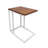 Stolik pomocniczy C LOFT boczny orzech podstawa biała