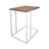 Stolik pomocniczy C LOFT boczny orzech podstawa biała
