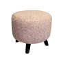 Pufa ALA tapicerowana tkanina noga drewniana