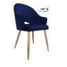 Krzesło obrotowe Velvet MG16 złota podstawa granat