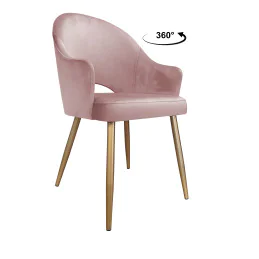 Krzesło obrotowe Velvet MG58 złota podstawa