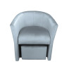 Fotel klubowy CLUB z podnóżkiem BL06 szary błękit