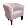 Fotel Milo szary róż MG55 na nogach venge 20 cm – styl i komfort