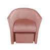 Fotel CLUB MG58 – róż indyjski, fotel z podnóżkiem