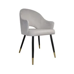 Krzesło Velvet MG39 jasno szare – noga czarna/złota