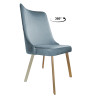 Krzesło obrotowe Victor noga złota BL06 szary błękit