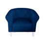 Fotel Milo nogi białe granatowy MG16