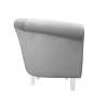Fotel Milo szary MG17 na białych nogach – elegancja i styl