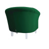 Fotel Milo nogi białe zieleń butelkowa MG25