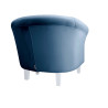 Fotel Milo nogi białe niebieski MG33