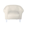Fotel Milo MG50 kremowy na białych nogach – styl i komfort