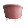 Fotel Milo MG58 róż indyjski na białych nogach – styl i komfort