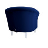 Fotel Milo nogi białe granatowy MG16