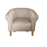 Fotel Milo MG09 jasny szary beż na nogach buk – elegancja i styl