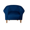 Fotel Milo MG16 granatowy na nogach buk – elegancja i komfort
