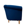 Fotel Milo MG16 granatowy na nogach buk – elegancja i komfort