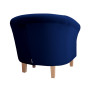 Fotel Milo MG16 granatowy na nogach buk – elegancja i komfort