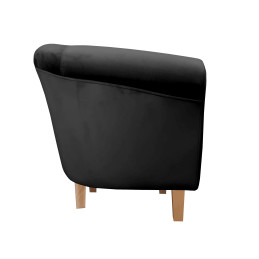 Fotel Milo nogi buk czarny - Velvet MG19