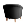 Fotel Milo nogi buk czarny - Velvet MG19