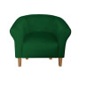 Fotel Milo MG25 butelkowa zieleń na nogach buk – elegancja i styl