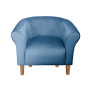 Fotel Milo MG33 niebieski na nogach buk – elegancja i komfort