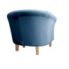 Fotel Milo MG33 niebieski na nogach buk – elegancja i komfort
