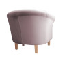 Fotel Milo nogi buk szary róż MG55