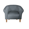 Fotel Milo BL14 szary na nogach buk – elegancja i komfort