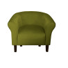 Fotel Milo zielona oliwka BL75 na nogach venge – styl i komfort