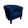 Fotel Milo granatowy MG16 na nogach venge – styl i wygoda