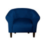 Fotel Milo granatowy MG16 na nogach venge – styl i wygoda
