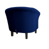Fotel Milo granatowy MG16 na nogach venge – styl i wygoda