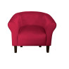 Fotel Milo czerwony MG31 na nogach venge – stylowy i wygodny