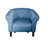 Fotel Milo niebieski MG33 na nogach venge – elegancja i wygoda