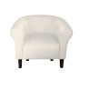 Fotel Milo kremowy MG50 na nogach venge – elegancki i wygodny