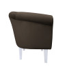 Fotel Milo brązowy MG05 na białych nogach 20 cm – elegancja i styl