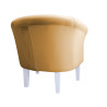 Fotel Milo miodowy MG15 na białych nogach 20 cm – styl i komfort