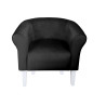 Fotel Milo czarny MG19 na białych nogach 20 cm – elegancja i styl