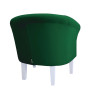 Fotel Milo butelkowa zieleń MG25 na białych nogach 20 cm