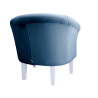 Fotel Milo niebieski MG33 na białych nogach 20 cm – elegancja i styl
