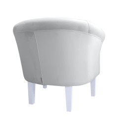 Fotel Milo 20cm nogi białe jasny szary