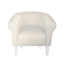Fotel Milo kremowy MG50 na białych nogach 20 cm – elegancja i styl