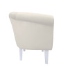 Fotel Milo kremowy MG50 na białych nogach 20 cm – elegancja i styl