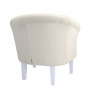 Fotel Milo kremowy MG50 na białych nogach 20 cm – elegancja i styl
