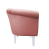 Fotel Milo róż indyjski MG58 na białych nogach 20 cm – elegancja