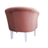 Fotel Milo róż indyjski MG58 na białych nogach 20 cm – elegancja