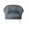 Fotel Milo szary BL14 na białych nogach 20 cm – elegancja i styl